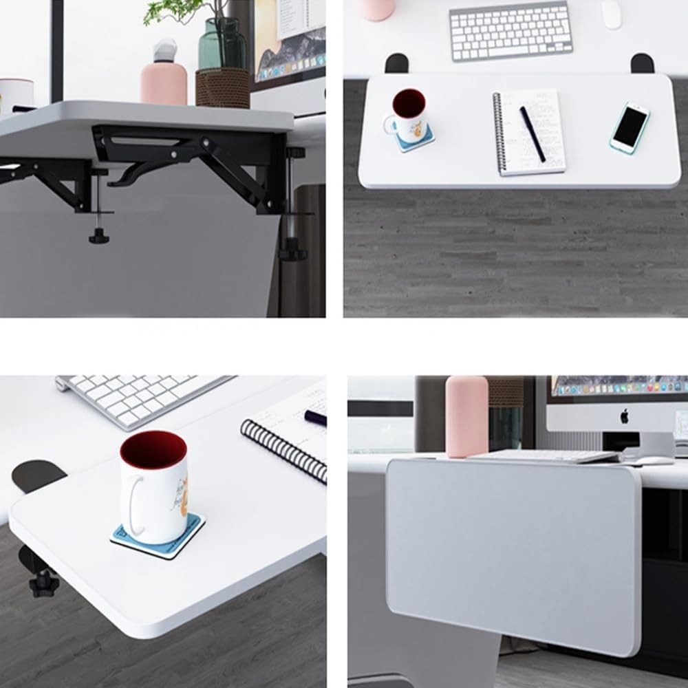 Quick Install Under Desk Keyboard Holder Bracket - Adjustable & Foldable Design