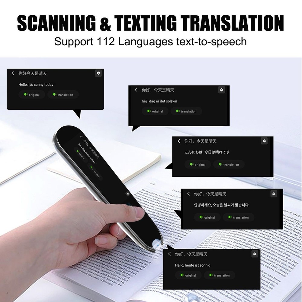 Mini Smart Scan Translation Pen Text Reading Pen 112 Language Translator Device