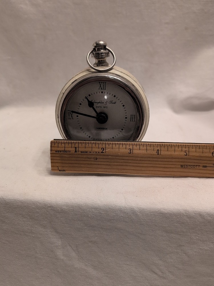 Mclaughlin & Scott Estd. 1972 Cambridge Cream Desk Clock