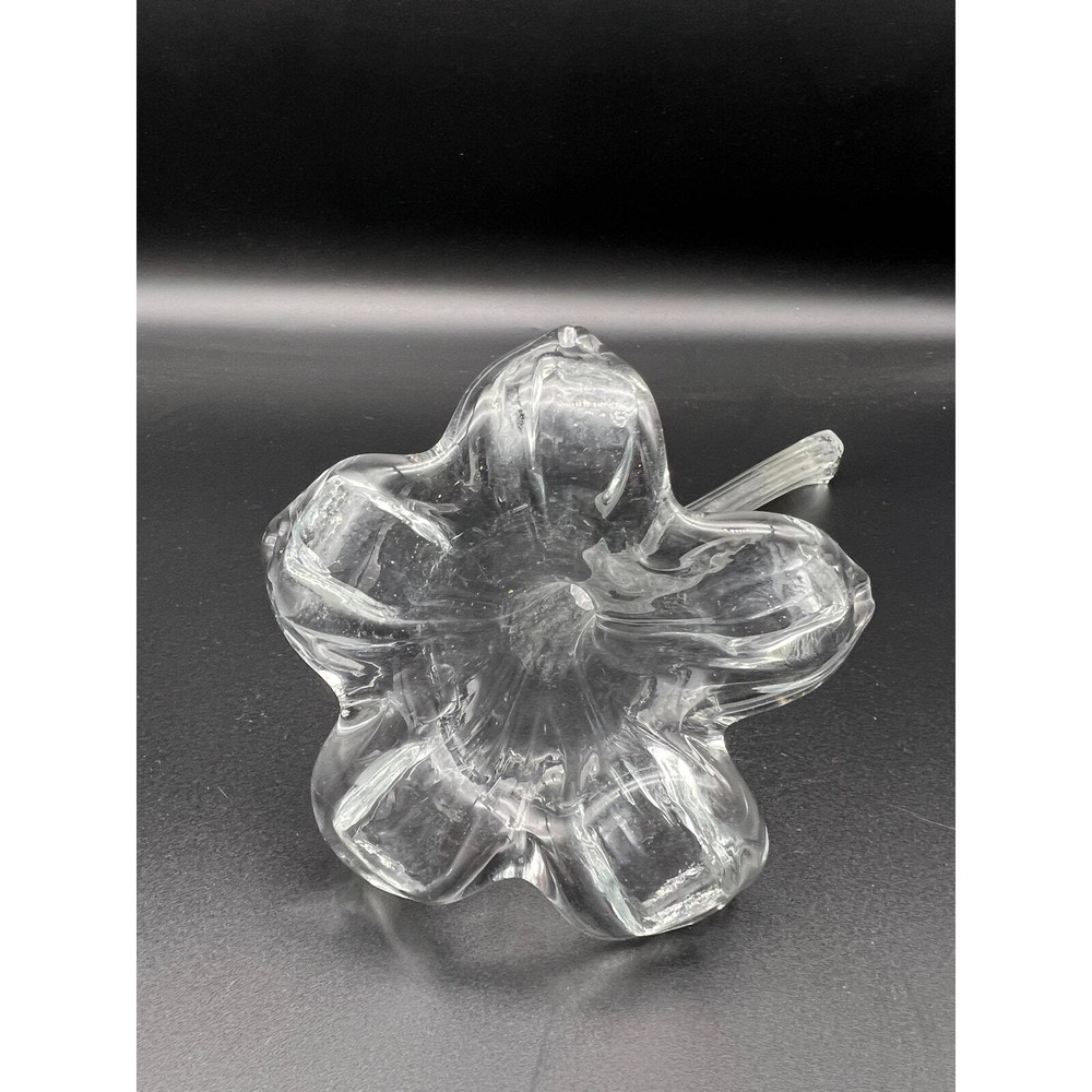 Crystal Hand Blown Lily Bud Vase Table Top