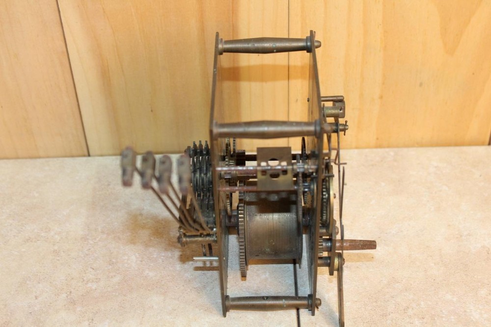 Rare Early WEIGHT DRIVEN Westminster Chime Clock Slave Movement