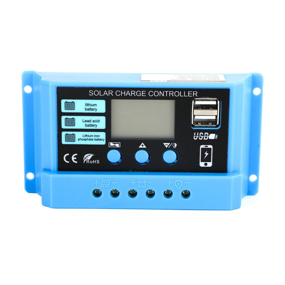 10A PWM Solar Charge Controller 12V 24V Regulator For 200W 300W Solar Panel RL