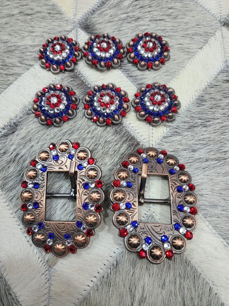 Decorated with Red royal white stones