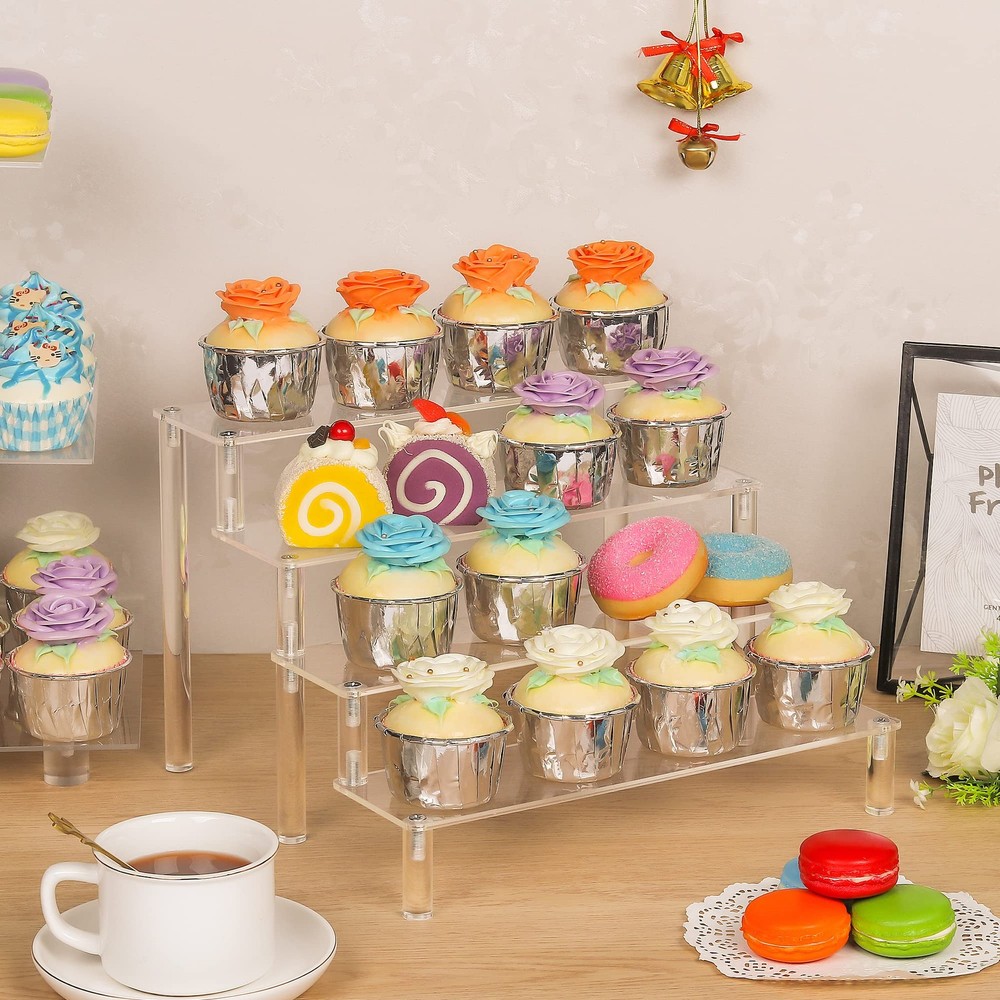 Display Riser Shelf Cupcake Stand – Shelf Cake Stand – Multifunctional and Du...