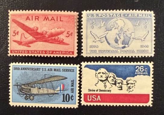 25 USA MINT AIRMAIL STAMP COLLECTION. Great history !! (Lot 288)