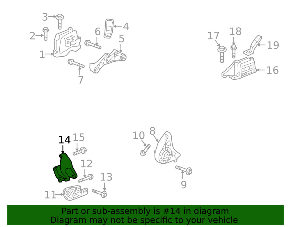 Genuine GM Trans Mount Bracket 85558395