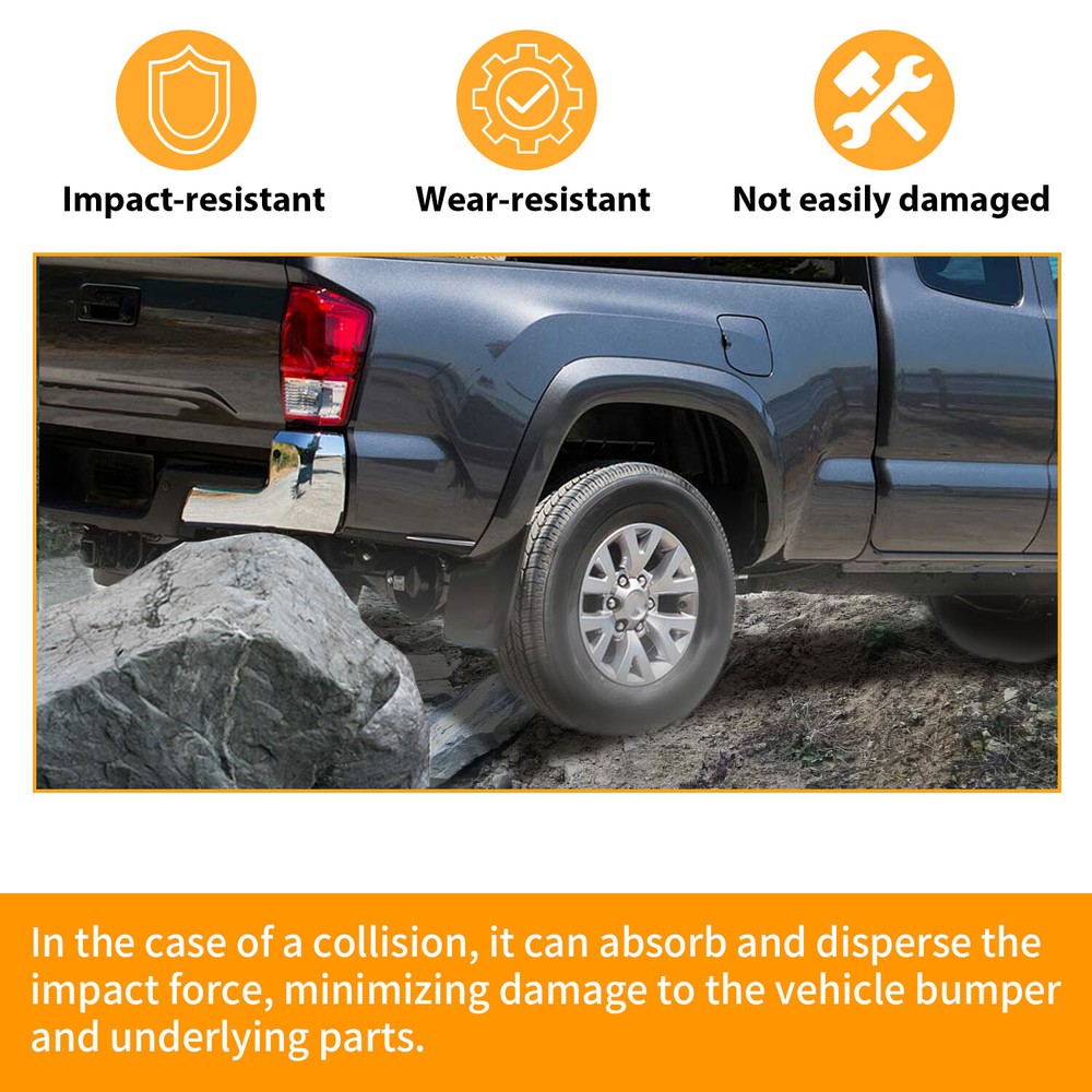 For 16-23 Tacoma Right Rear Bumper End Cap+Outer End Extension Insert Bracket