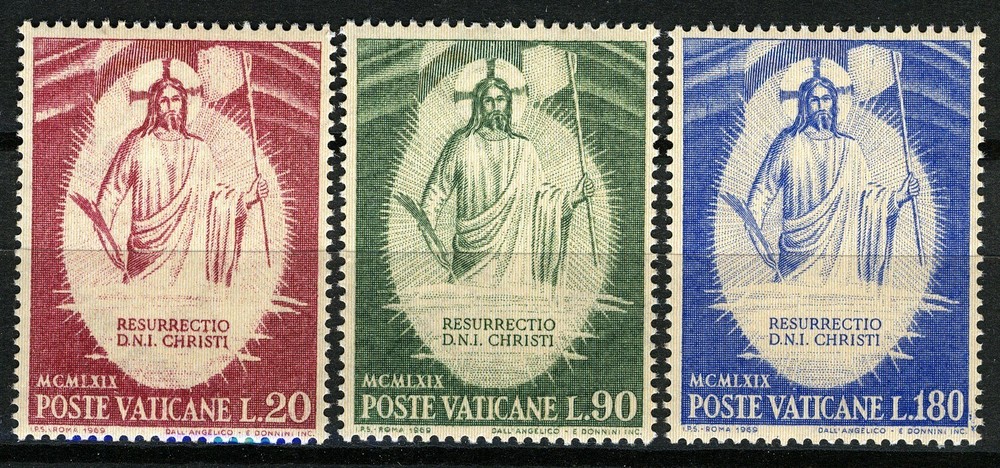 Vatican 1968, Easter set VF MNH, Mi 544-546