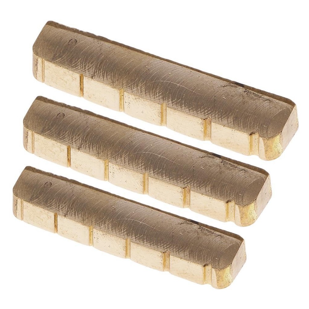 1x Brass Guitar Bridge Saddle Compensated Slotted for