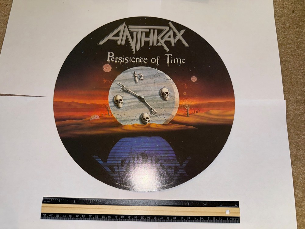 Anthrax 1990 Persistence of Time 2-sided PROMO poster flat
