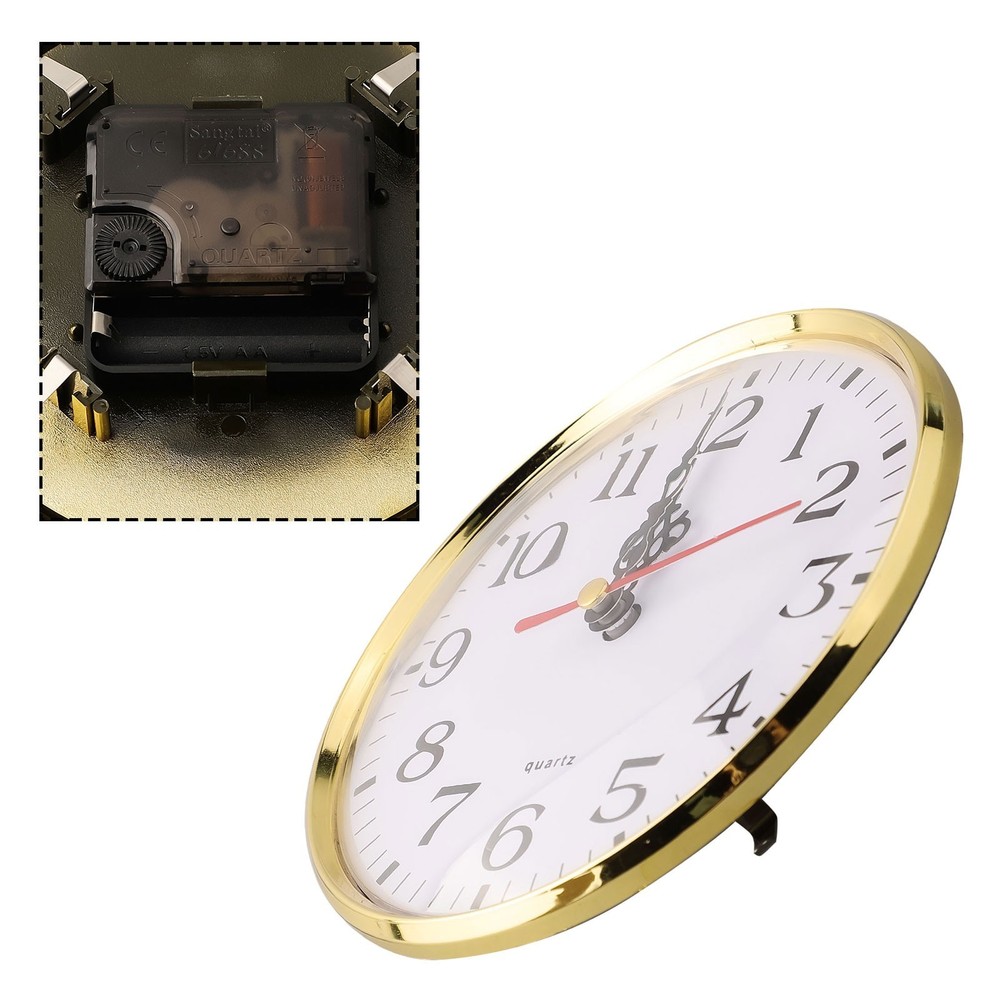 Easy to Read Arabic Numeral Quartz Clock Insert for DIY and Replacement