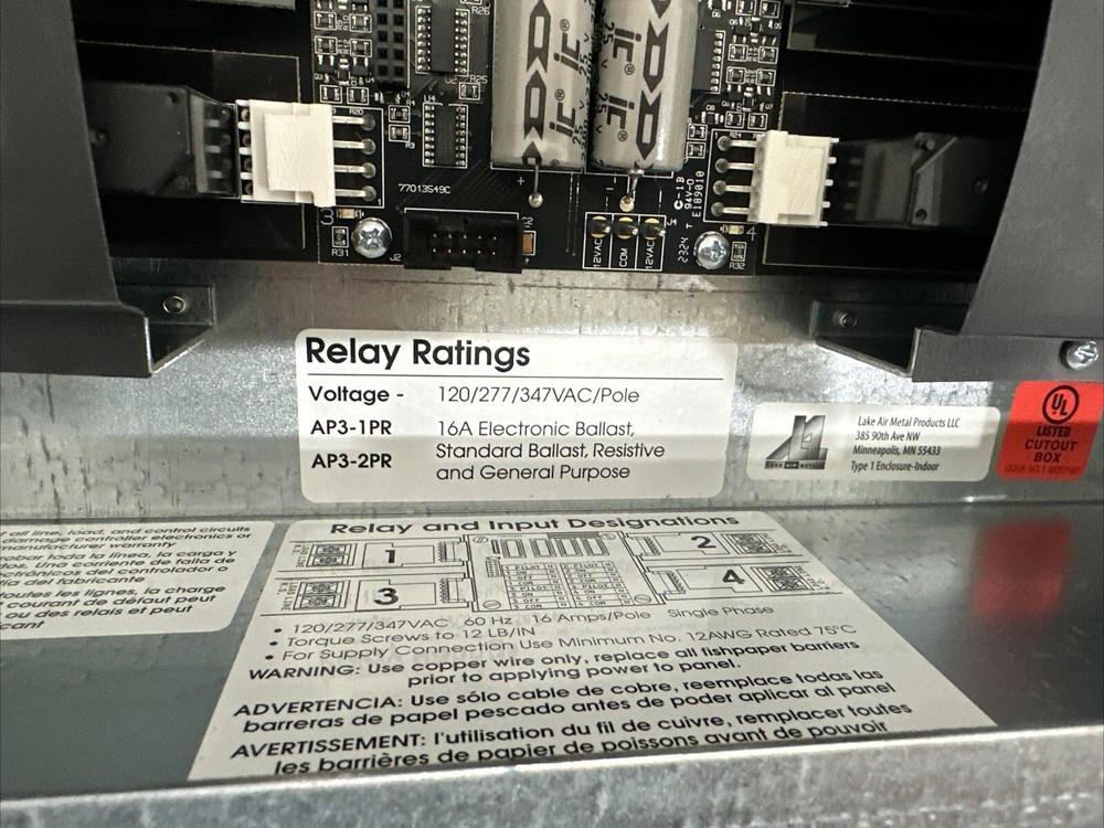 ⚡️Intelligent AP3-4X Apprentice3 Lighting Control Panel 120/277 1-Phase 1Amp⚡️