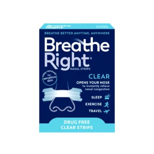4 Pack Breathe Right Nasal Strips Small Medium Clear 30 Each