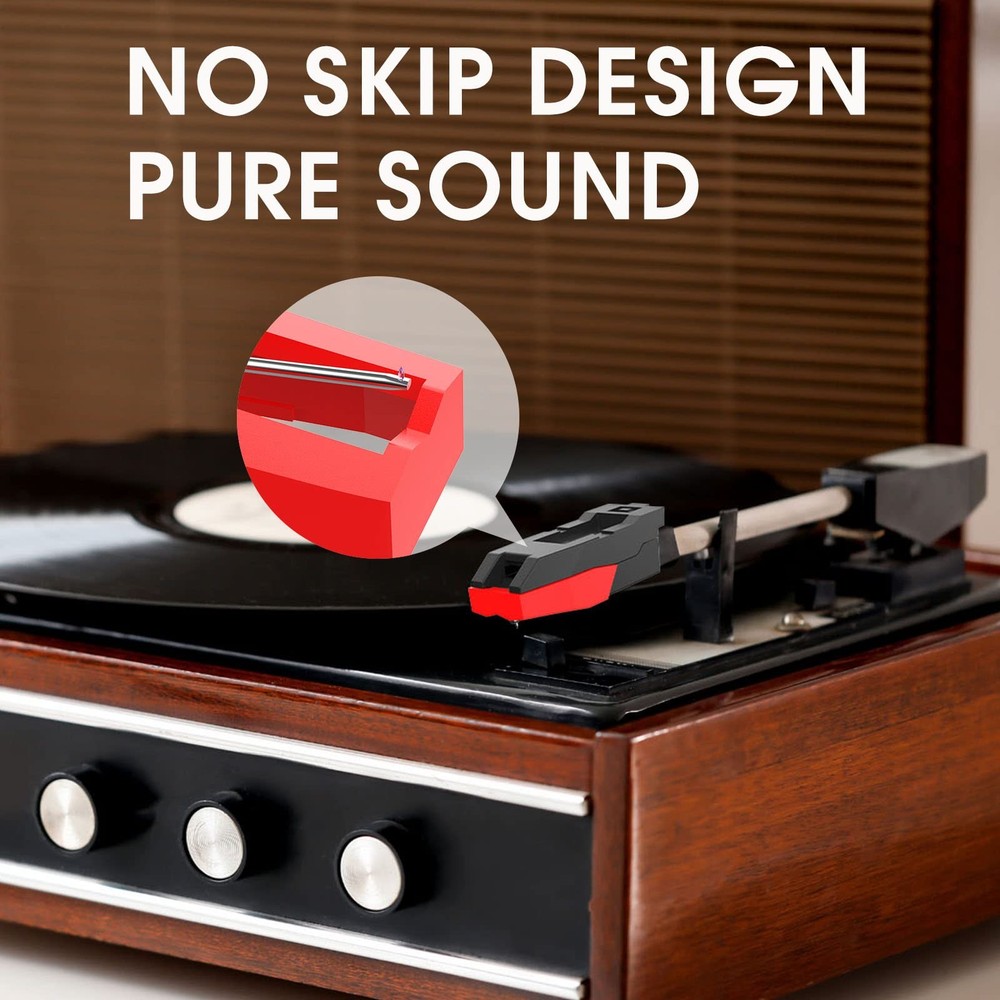 DIGITNOW Record Player Needles, 4 Pack Technics Turntable 4 pack, red