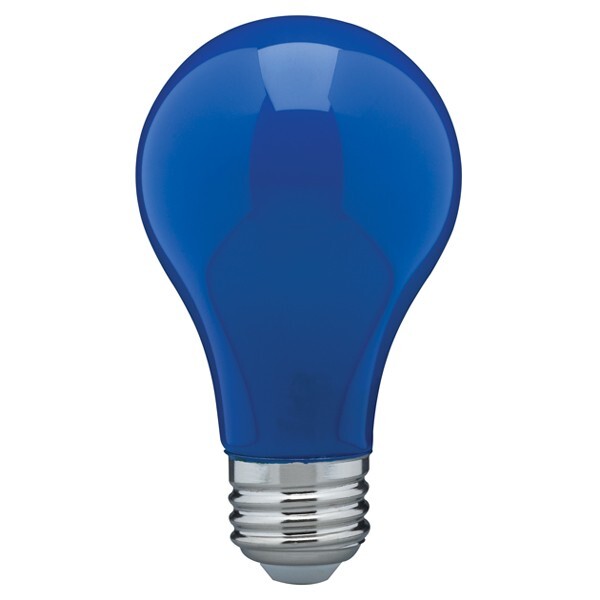 2 Pack CERAMIC BLUE LED Bulb A19 Medium E26 8W 60 Watt Equivalent Damp Location