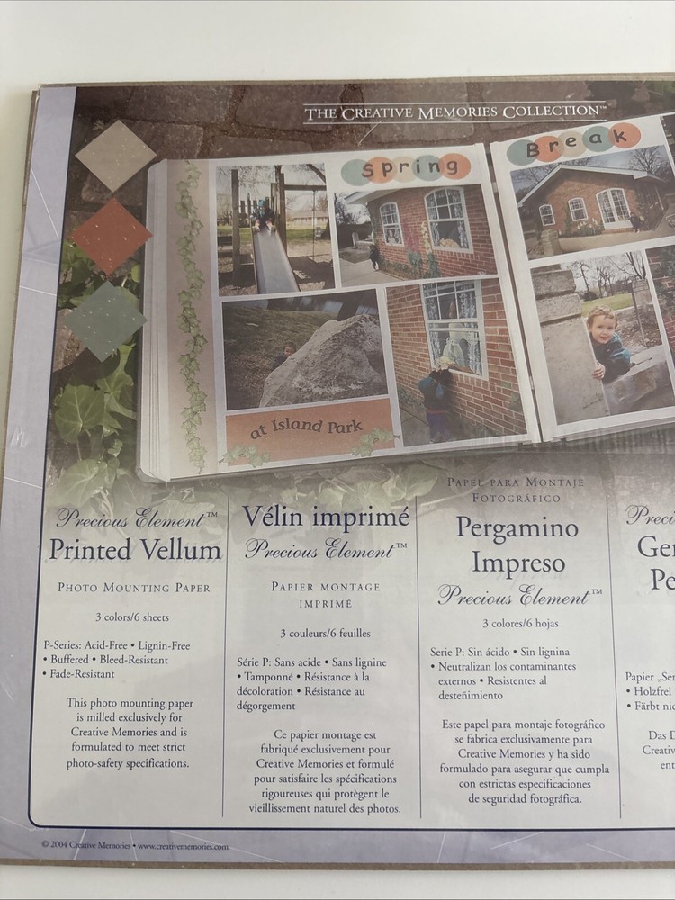 Creative Memories Precious Elements Printed Vellum - 2 packs