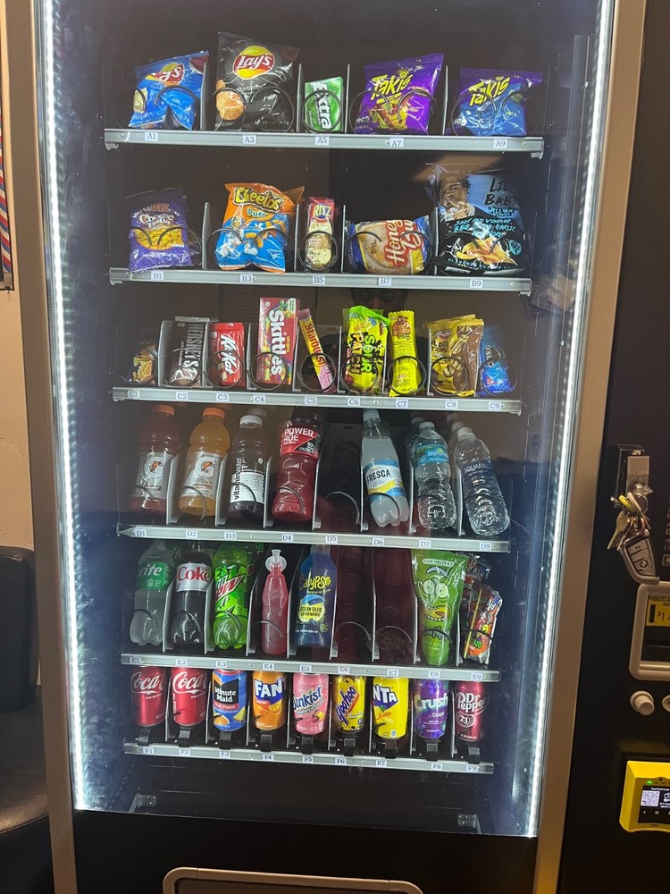 EPEX Beverage Large Combo Vending Machine with Stratified Temp Control Black