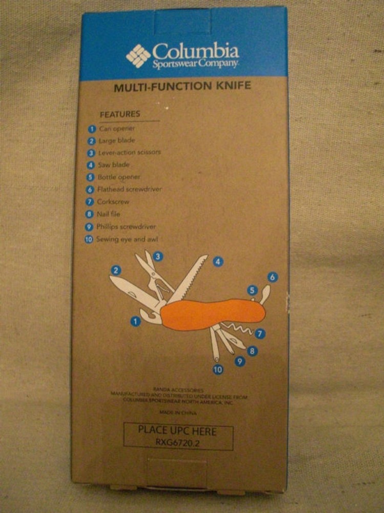 Columbia Red Multi-Function Knife