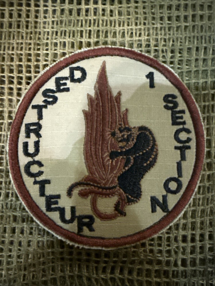 French Foreign Legion 2 Rep Section 1 Destructeurs Demolition Commando Patch