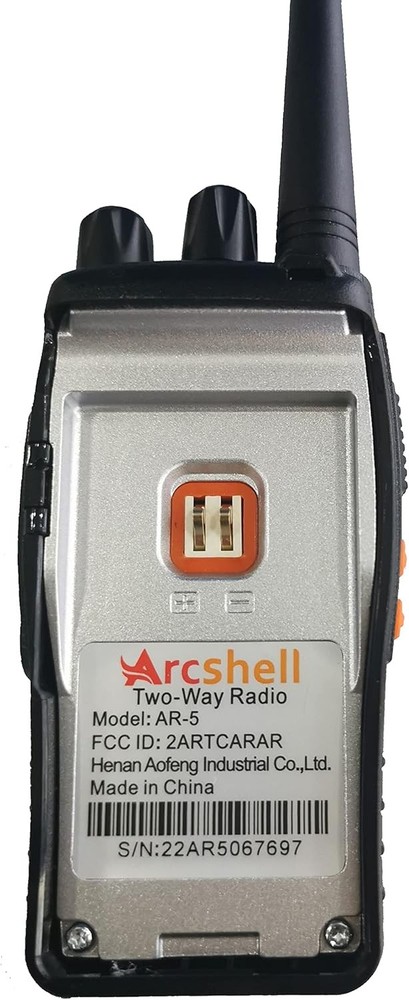 Rechargeable Long Range Two-Way Radios with Earpiece 4 Pack Arcshell Black