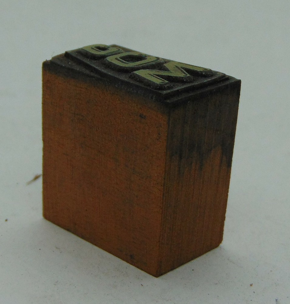 Printing Letterpress Printers Block CCM Initials