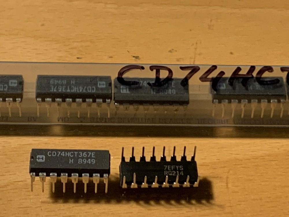 CD74HCT367E - HARRIS IC - HIGH SPEED CMOS HEX BUFFER/LINE DRIVER, DIP-16