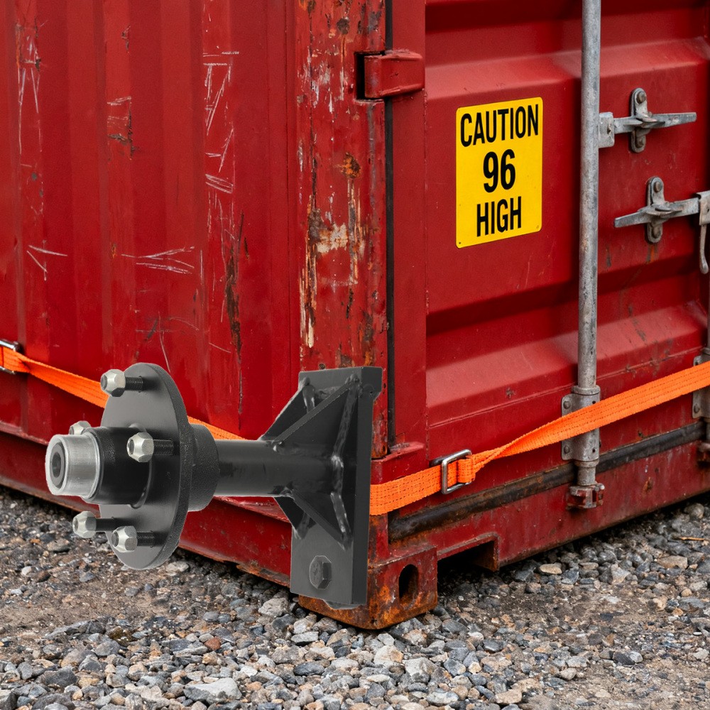 5x 5.5 Lug Shipping Container Wheels Bolt-on Spindle Kit US