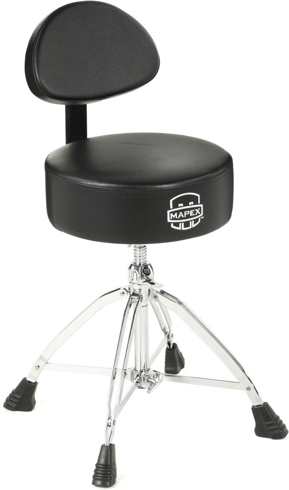Mapex Round Top Double-braced Drum Throne with Backrest