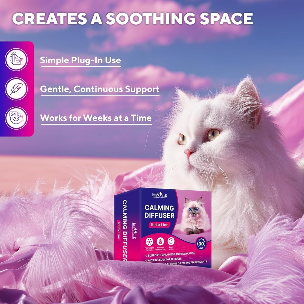 Advanced Pet Calming Diffuser – Safe Pheromone Solution for Multiple Cats