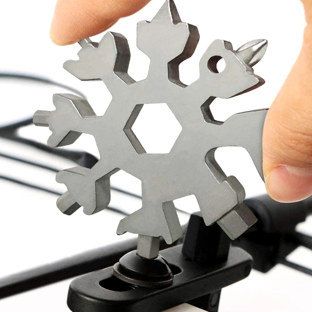 18-in-1 multi-function tool kit- Allen Wrench. Phillips, Flat head-SNOWFLAKE