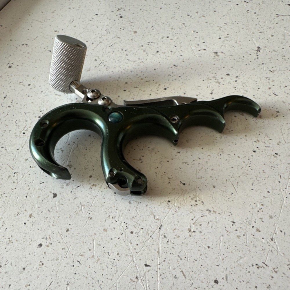 STAN Thumb Trigger Release Aid Green Silver for Compound Bow