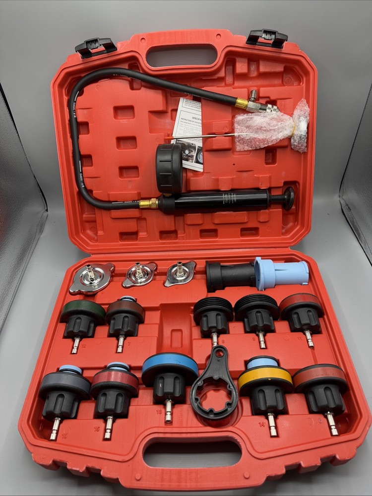 18pcs Radiator Cooling System Pressure Tester Kit