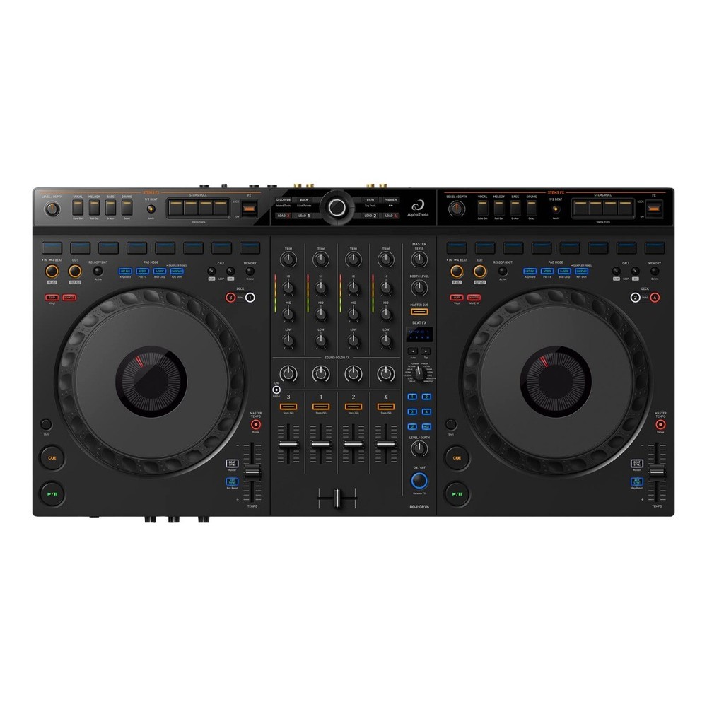 AlphaTheta DDJ-GRV6 4-Channel Stem Rekordbox Serato DJ Controller w Case