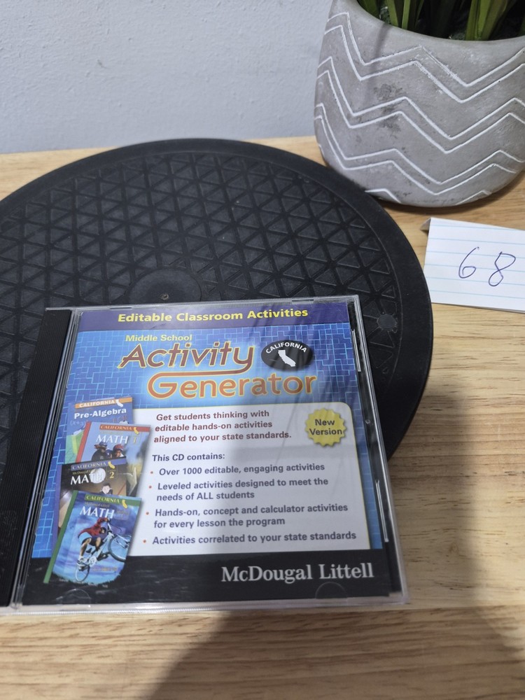 Middle School Math Activity Generator CD-ROM - McDougal Littell