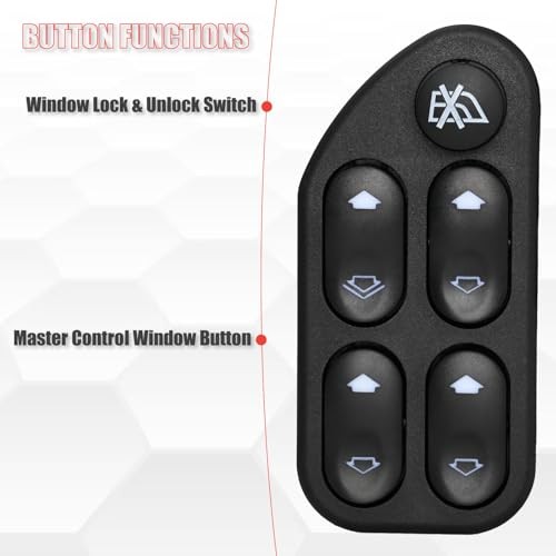 7S6514529AA Master Power Window Switch Driver Side Compatible with Ranger 2004