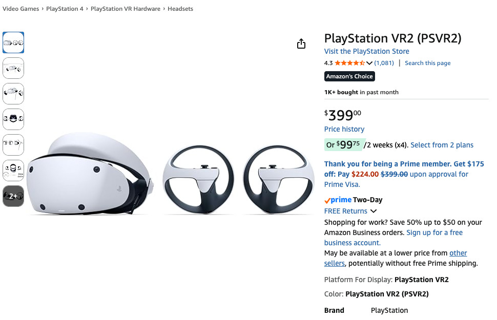 Sony PlayStation PSVR2 Headset 2 Controllers VR