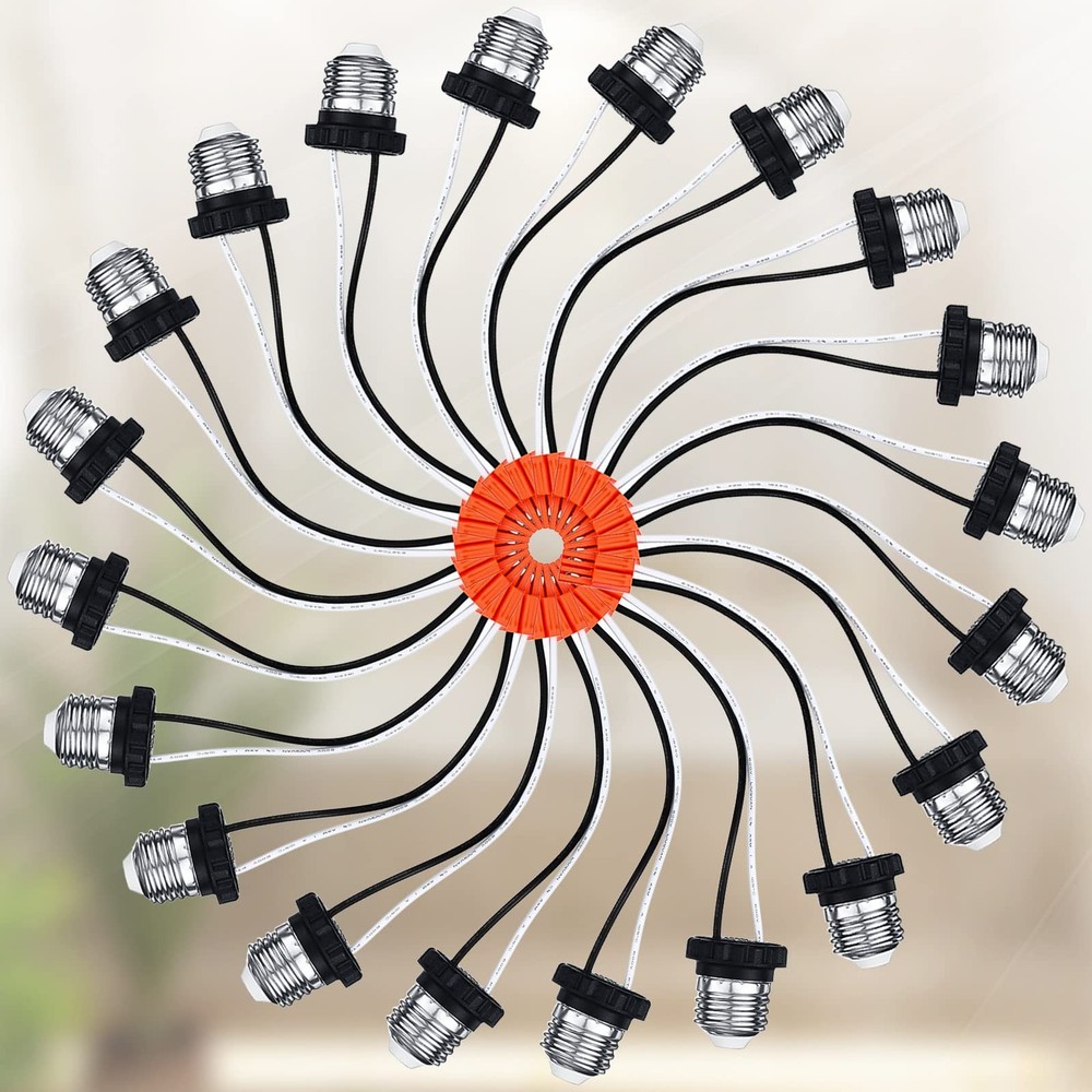 20 Pcs E26 Socket Adapter for LED Recessed Lights, Medium Base Pigtail