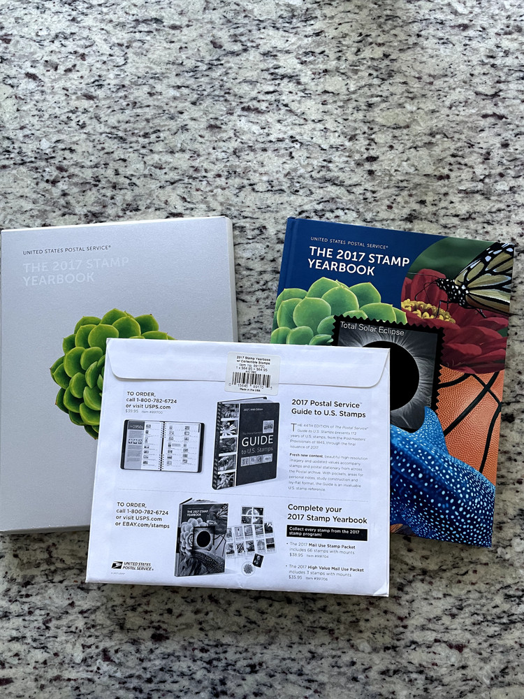 2017 USPS Year Book with Sealed Stamp Packet