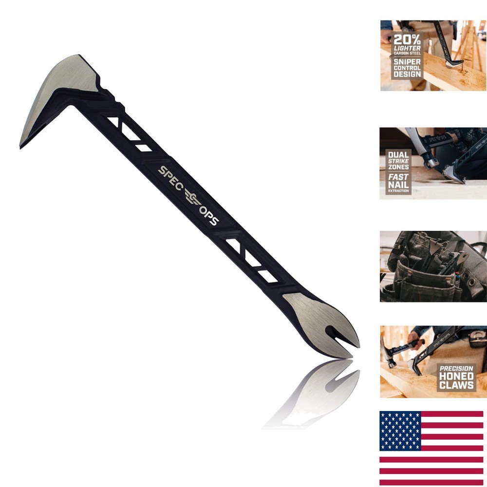 Lighter 10" Nail Puller | Veteran-Supporting, Durable Pry Bar for Professionals