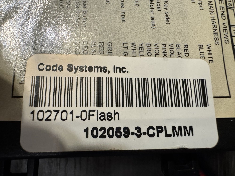 Code Alarm 102059-3-CPLMM