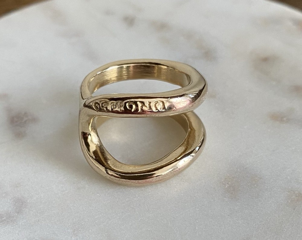 UNOde50 Shortcut Ring Gold Size 7