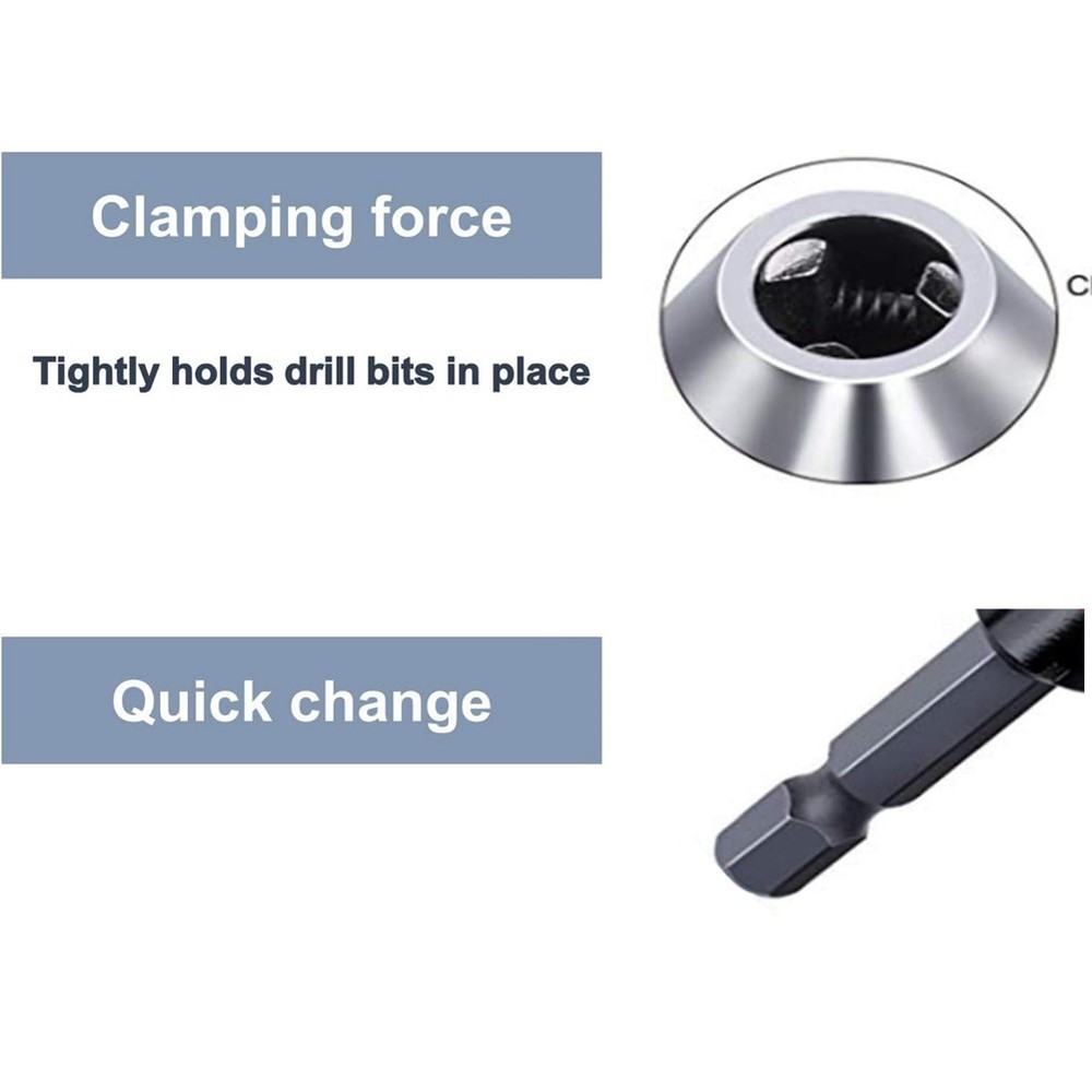 Drill Chuck Adapter-2Pcs Drill Chuck for Driver,Drill Bit Adapter Keyless9532
