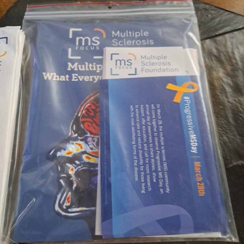 MS Information Packets With MS Bracelets. Includes 9 Bracelets,10 Packets.