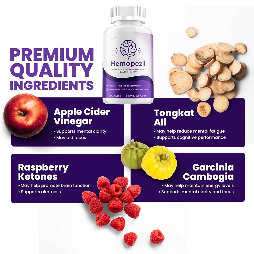 (2 Pack) Memopezil Capsules – Memopezil Natural Blend Memory Focus Support