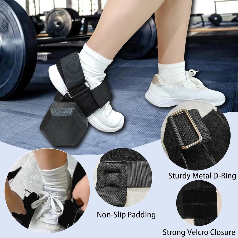Dumbbell Foot Attachment, Ankle Strap for Dumbbell, Hamstring Curl, Foot Weights