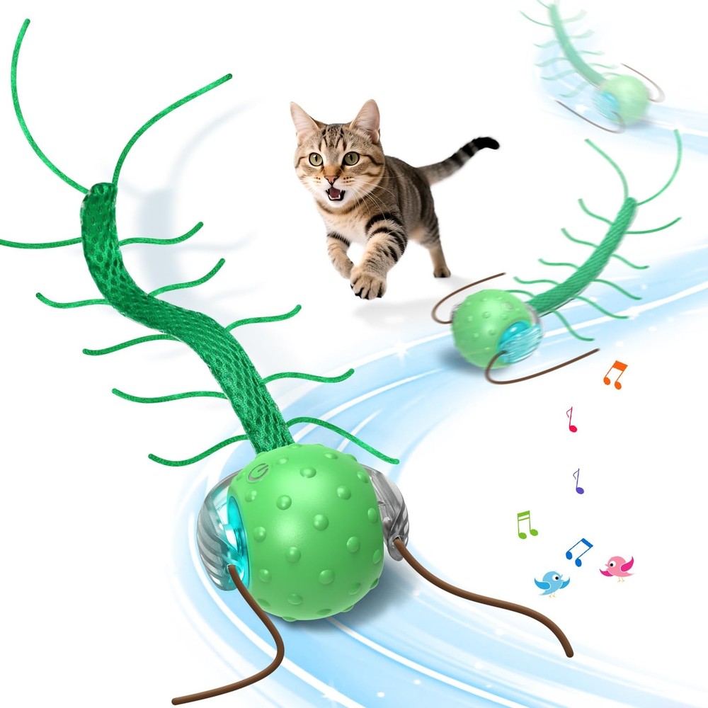 Interactive Cat Toys with Chirping and Motion for Engaging Playtime