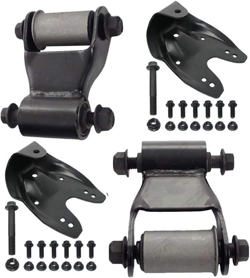 Rear Leaf Spring Shackle and Hanger Bracket Kit Compatible with 1997-2004 Dodge