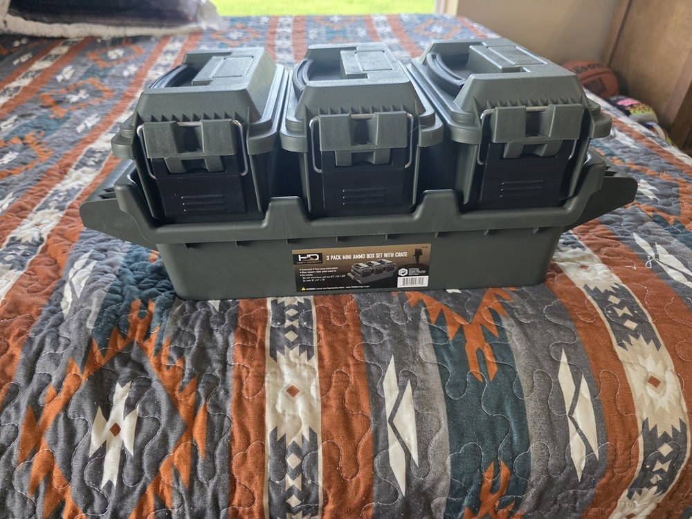 3 Pack Mini  Ammo  Box Set With Crate