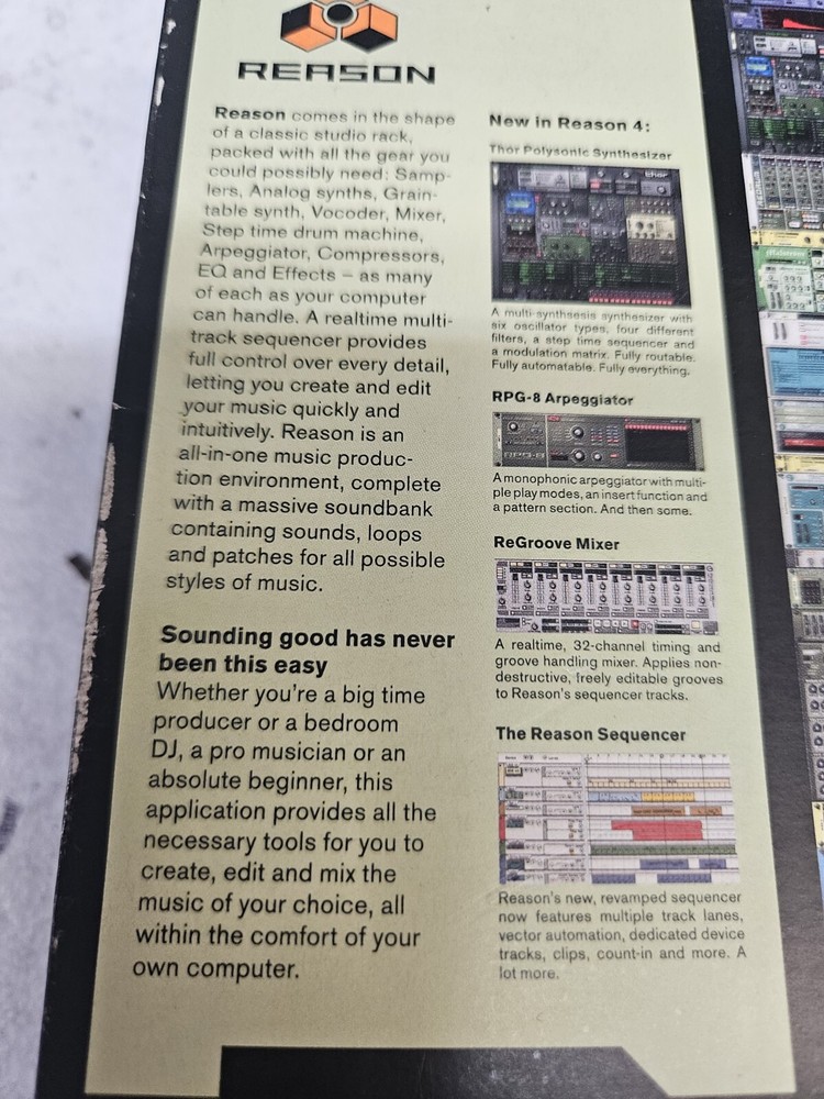 Propellerhead Reason 4 Upgrade Pack Dvd