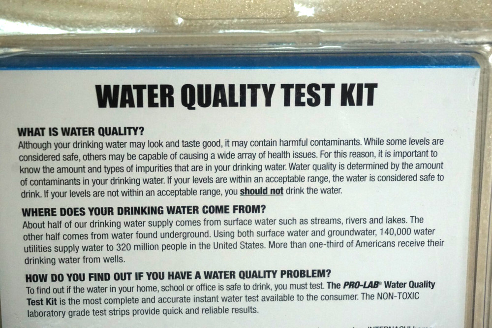 Drinking Water Quality Test Kit Pro-Lab Safe Easy to Use EPA Standards